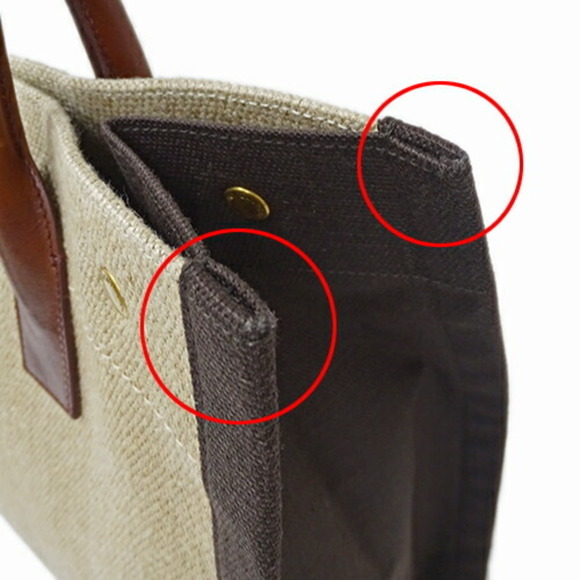 Saint Laurent SAINT LAURENT Bag Ladies Tote Rive Gauche Canvas Beige Brown - Picture 11 of 13